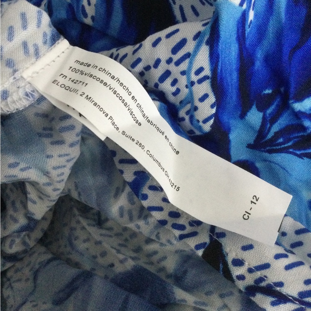 Eloquii Blue and white Floral Maxi Dress - Picture 8 of 8